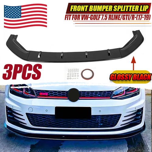 Front splitter lip gloss black - front,