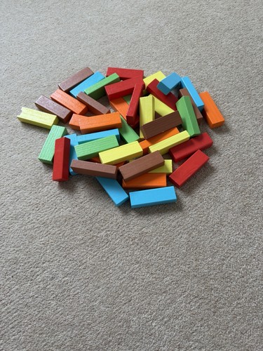Jenga blocks coloured wood - blocks,