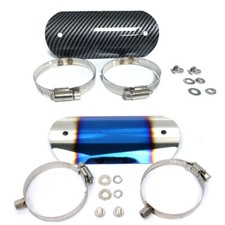 Carbon Style Motorcycle Exhaust Middle Pipe Heat Shield Muffler Protector Guard