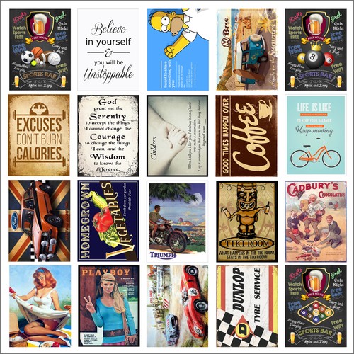 Various retro tin metal - various,