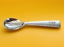Vintage British Made Chrome Plated Steel Mustard Spoon