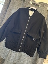 Bershka Women's Black Bomber