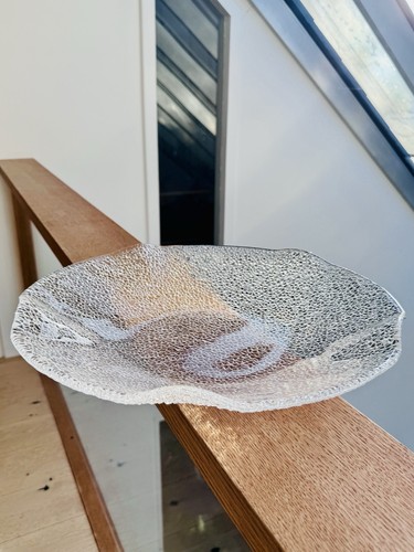 Large textured clear - clear, glass