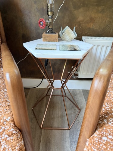 Marble side table - marble, with
