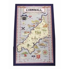 Cornwall Blue Map & Crest