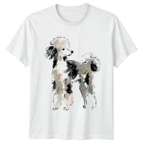 Watercolor parti poodle - watercolor,