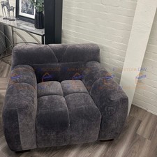 ALUXO® Harlem 1 Seater Single Sofa Arm Chair Chocolate Medium 5 Year Warranty