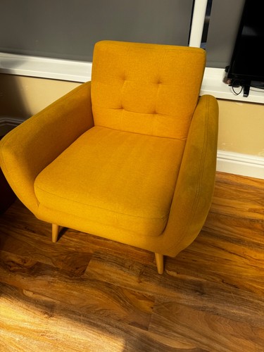 Next ochre fabric armchair
