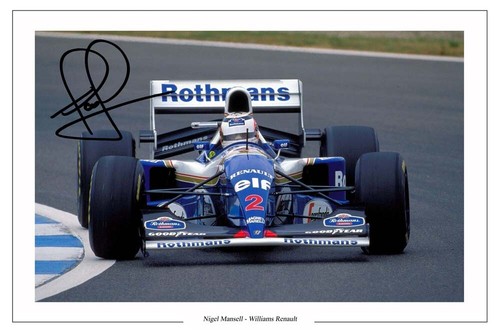 Nigel mansell signed autograph - nigel,
