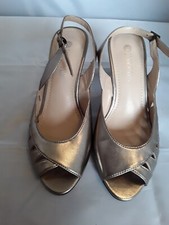 Gold sling back sandals - gold,