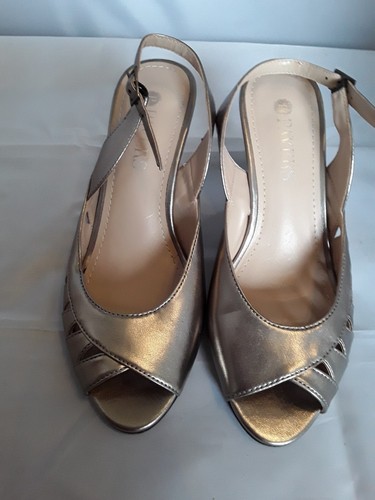 Gold sling back - back, by
