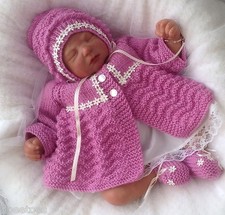 BABY KNITTING PATTERNS DK 52 GIRLS OR REBORN DOLLS PRECIOUS NEWBORN KNITS