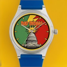 BAD BRAINS DC Hardcore Punk Black Flag KBD Reggae Rastafarian Watch Wristwatch