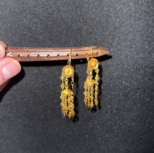 22ct Gold Intricate Indian Jhumka Earrings 5.3g