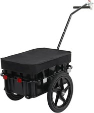 Bike Cargo Trailer w/ Removable Box Waterproof Cover 16" Wheels Quick Release