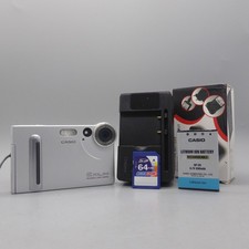 Casio Digital Camera Exilim EX-S2 2.0MP Silver Tested Full Working Set