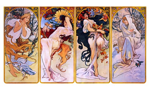 Alphonse mucha four - alphonse,