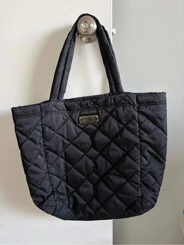 Quilted black tote bag marc - tote, by
