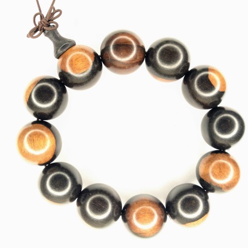 Ebony wood elastic mala - wood,