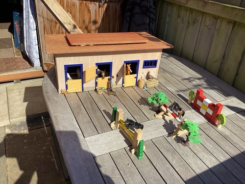 Vintage schleich wooden - wooden, stable