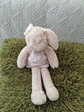 BNWOT NEXT BUNNY RABBIT MY BEST FRIEND SOFT TOY BEIGE PINK  FLORAL FLOWER DRESS 
