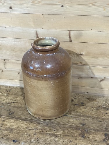 Large antique stoneware jar - antique,