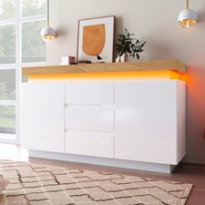 LED Sideboard High Gloss White