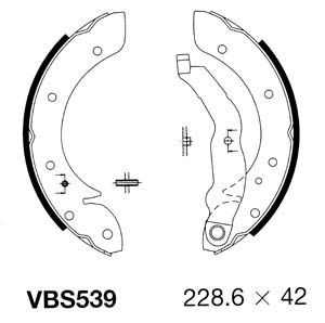 Brake shoe set - brake,