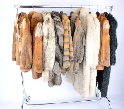 Real fur coat lot - real,