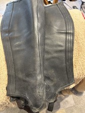 Tredstep Deluxe Leather Half Chaps Black 17/17