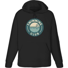 'Swimming Club Emblem' Adult Hoodie / Hooded Sweater (HO055530)