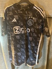 Ajax 2023/24 Adidas Third Football Shirt Black  Large Mens