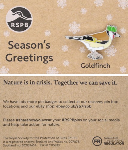 Rspb pin badge niic christmas - pin,