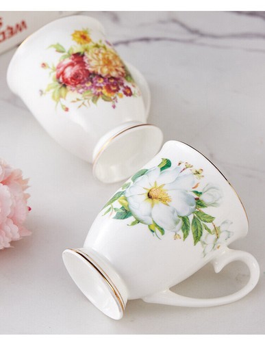 Floral design china mugs - design,