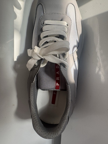 Prada men grey red - grey/red, low