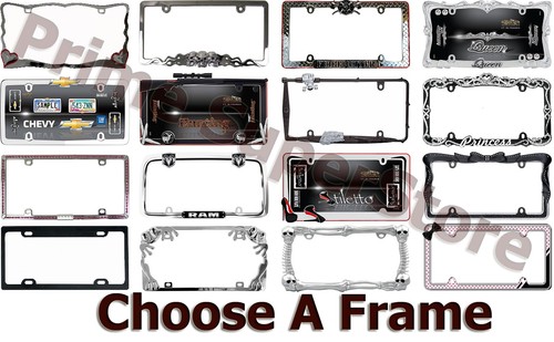 License plate frame metal - plate,
