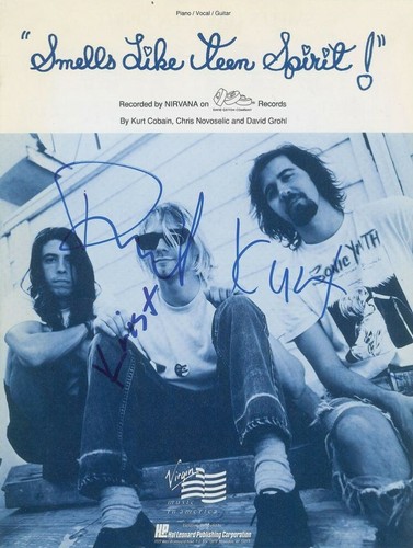 Kurt cobain signed - cobain, 'teen