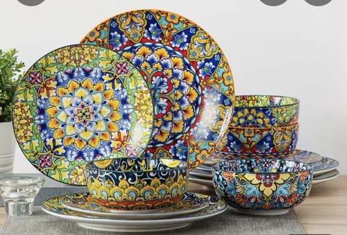12pc stoneware bohemian - bohemian, style