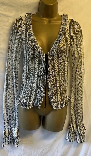 Zara white black - black, crochet