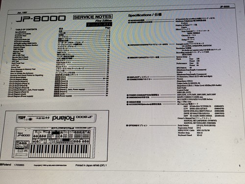 Roland 8000 service - jp-8000,
