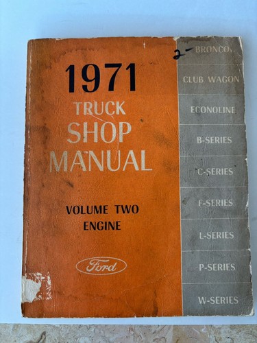 1971 ford truck shop - 1971, manual