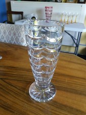 Large Art Deco WEBB CORBETT CRYSTAL VASE - 1930s - 10"