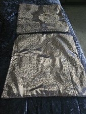 2 X Brown Print Cushion Covers 18x18"