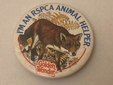 Rspca Golden Wonder Vintage Badge Collectable Vintage