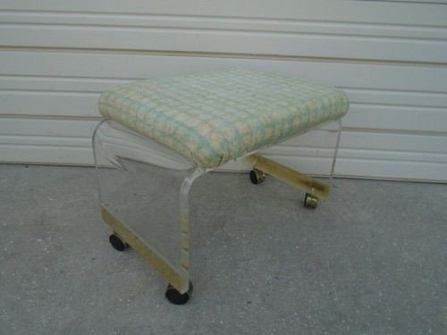 Lucite vanity stool - stool, seat