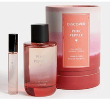 M&S Marks & Spencer PINK PEPPER EDT Perfume Spray Gift Set 100ml & 10ml BNIB x1