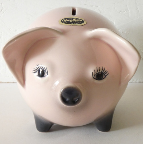 Vintage trentham pottery piggy - vintage,