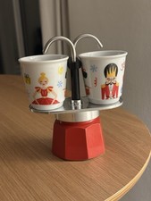 Bialetti Express Moka Pot Double Coffee Espresso Maker 2 Cup Christmas Nutcracke
