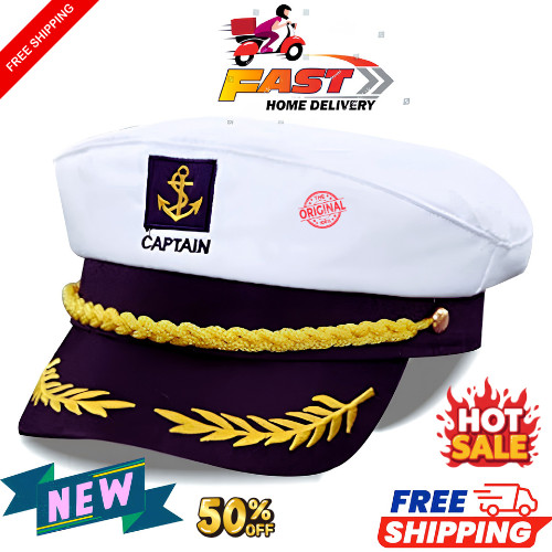 Navy captain hat skipper - navy, yacht