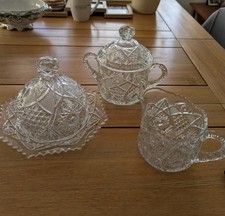 Vintage Cut Glass Crystal Dish
